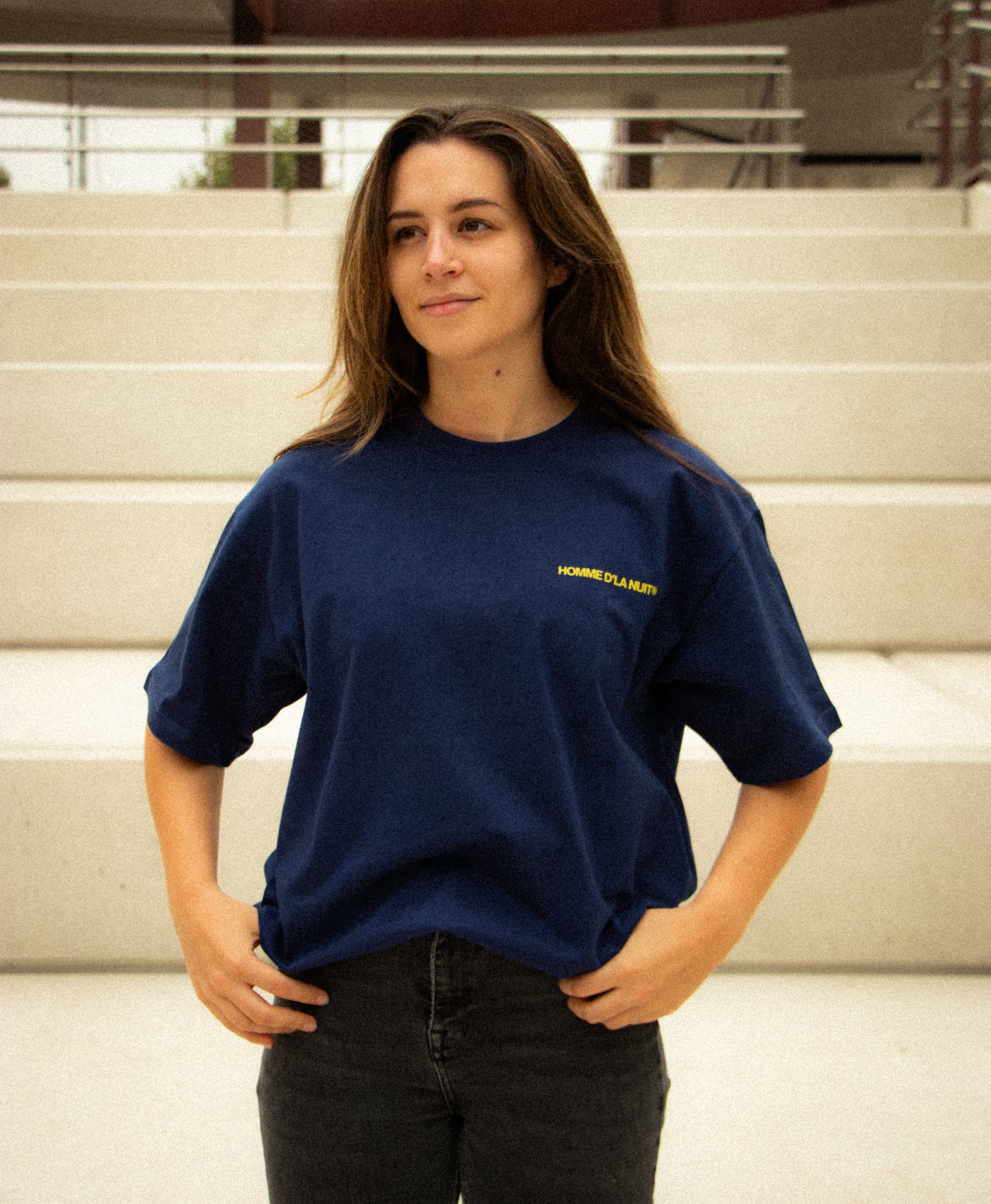 Elevator Music Tee - Navy