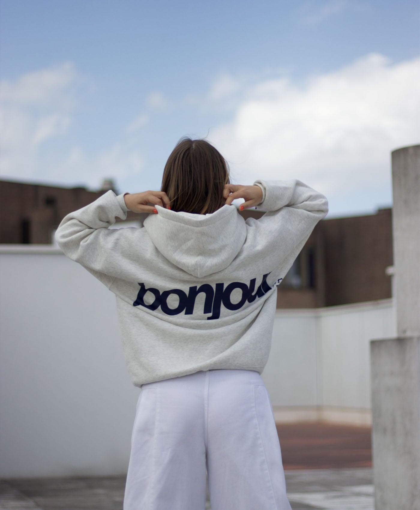 Bonjour Hoodie - Oatmeal