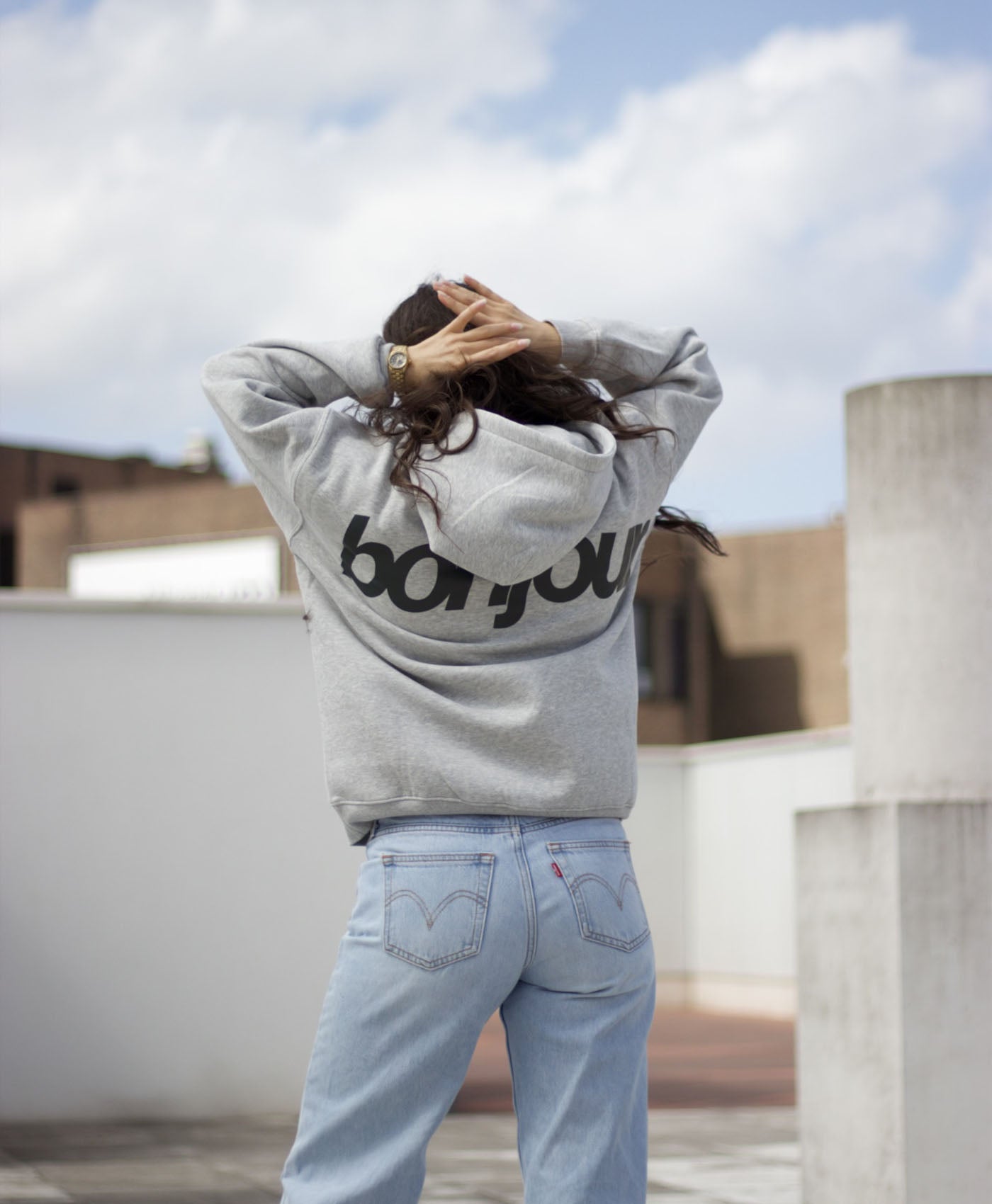 Bonjour Hoodie - Ash