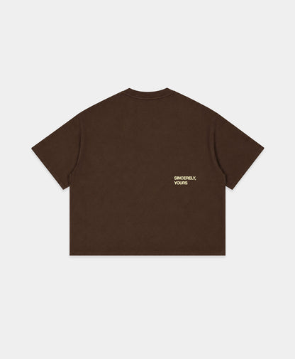 Sincerely Yours Tee - Walnut