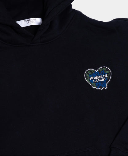 Blooming Heart Hoodie - Black