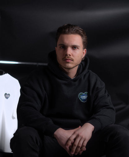 Blooming Heart Hoodie - Black